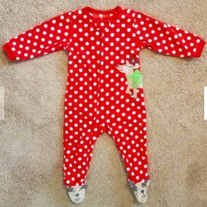 Kids Carter's Christmas Footed PJ's with Reindeer 18-month